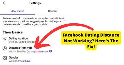 facebook dating distance not working|swiping left on facebook dating.